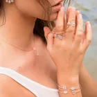 Ins хит панк Груша Форма 925 стерлингового серебра Регулируемый браслет для женщин подарок ювелирные изделия оптом