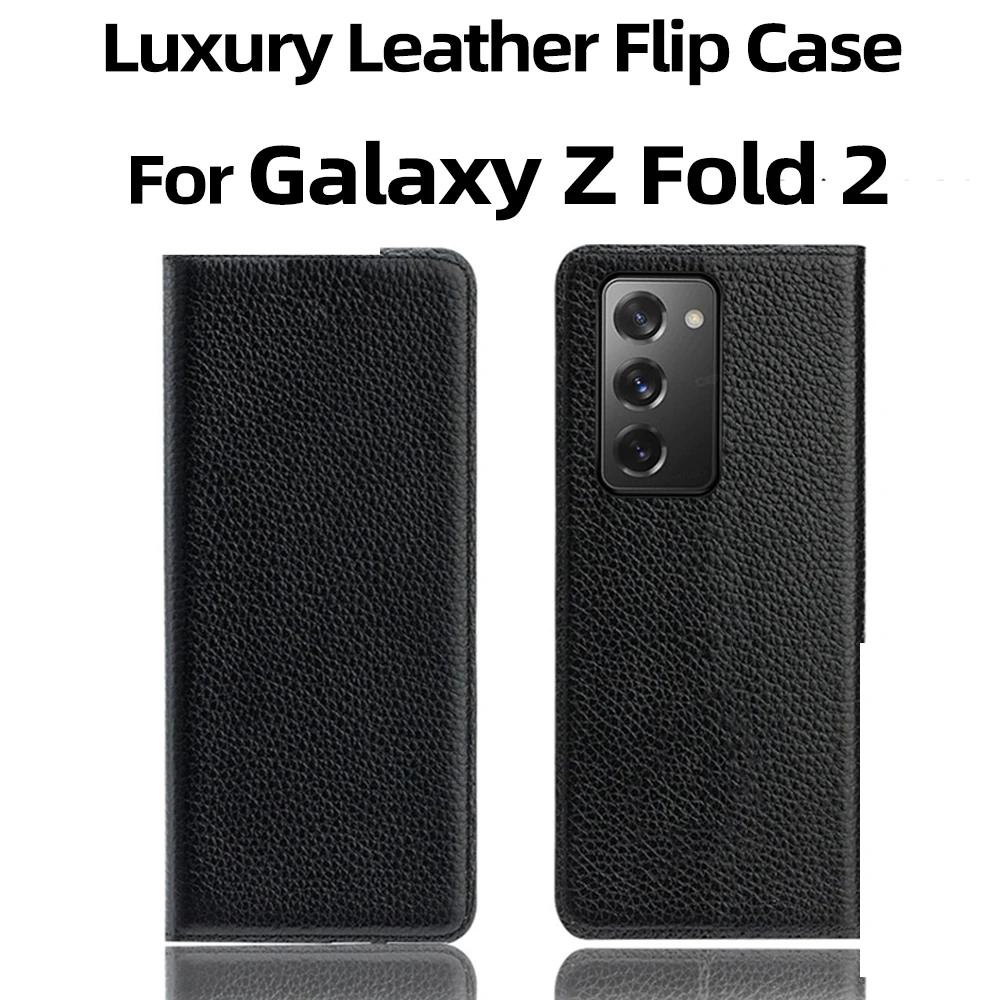 

Galaxy Fold 2 Case Case for Samsung Galaxy Z Fold2 5G Leather Flip Case Mobile Phone Shell 2 Colors Optional New Arrivals