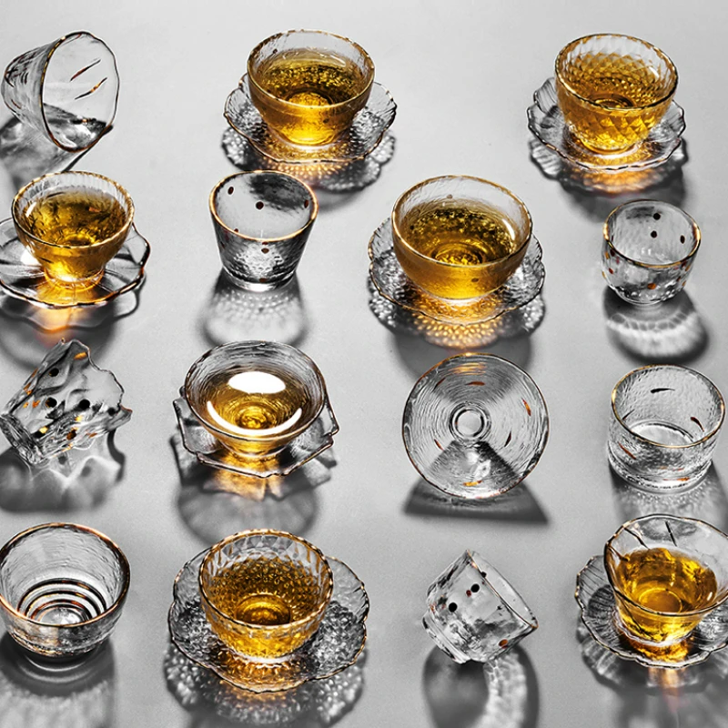 Японский Стекло чашки Чай олова с переключением между дальним и цветок чайный