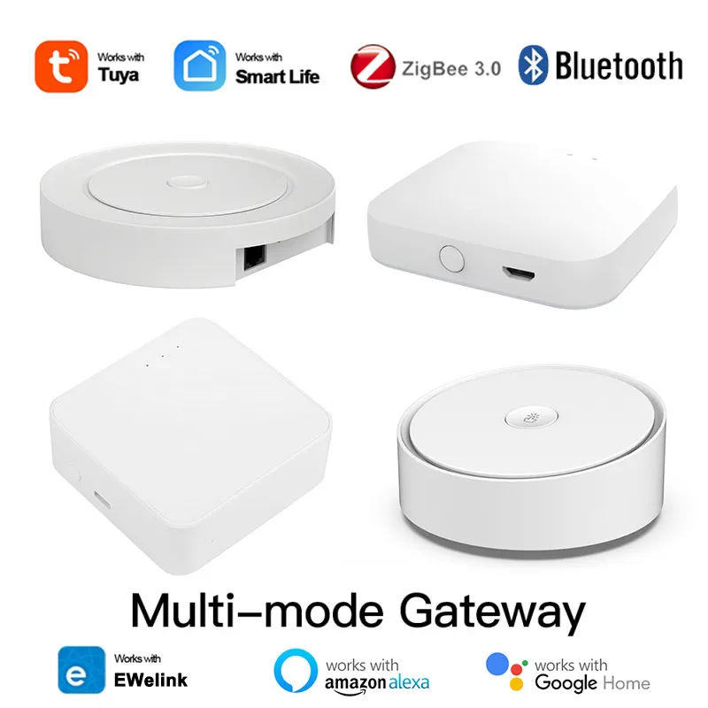 

Умный концентратор Tuya ZigBee, многорежимный беспроводной мост для дистанционного управления через приложение, работает с Alexa Google Home Assistant