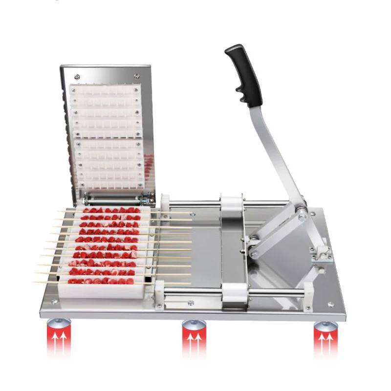 Household Manual Stainless Steel Skewers Barbecue Beef Skewers Lamb Skewers Meat Tools Vegetable Threading Machine