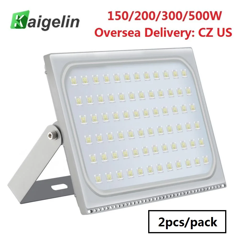 2pc Ultrathin LED Flood Light 150W 200W 300W 500W LED Floodlight IP65 Waterproof 110V/220V LED Spotlight Outdoor Lamp Floodlight