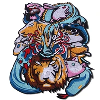 zodiac sign astrology animals embroidered sew on patches for clothing diy stripes clothes patchwork sticker custom applique