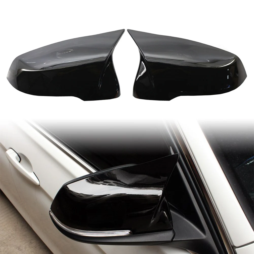 

1Pair Gloss Black Car Side Door Rear View Mirror Cap Cover Trim Decoration For BMW F52 F45 F46 F48 F49 ABS Plastic LHD Only