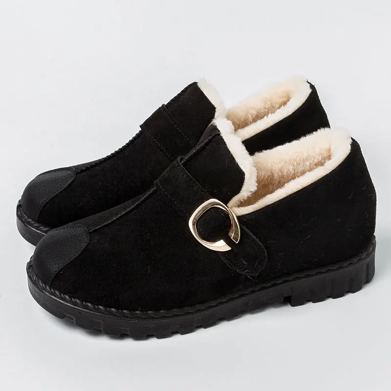 Теплая женская обувь из замши Новые зимние ботинки Легкие и стильные Без