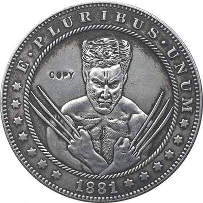

Hobo Nickel 1881-CC копия монеты доллара США Моргана 123