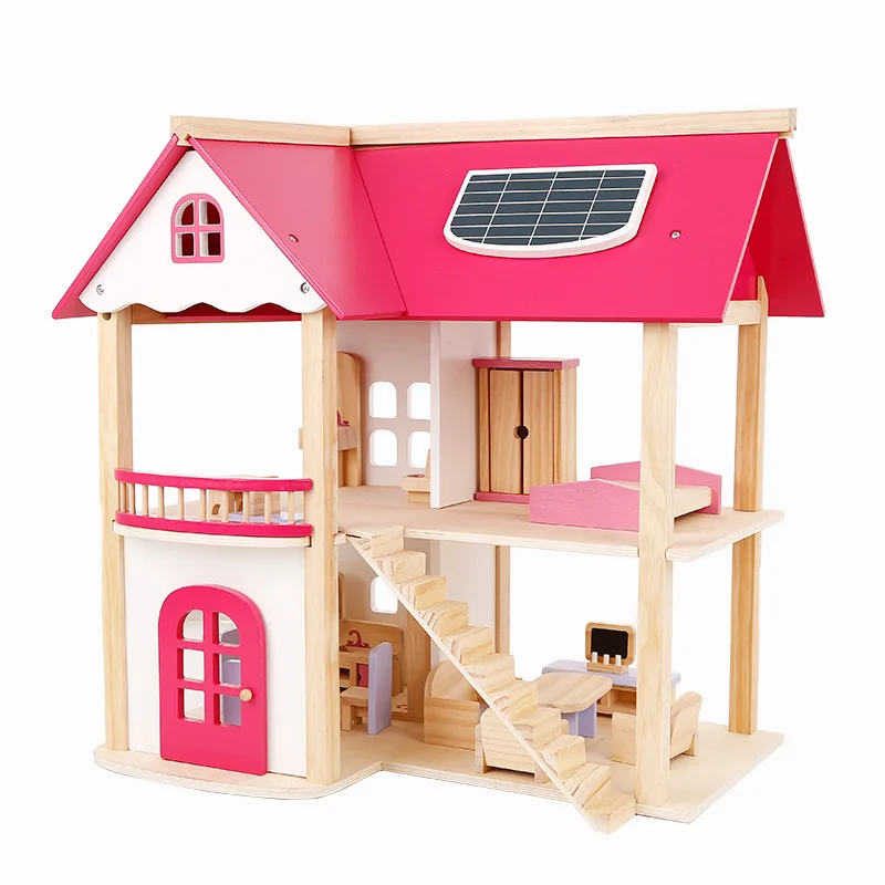 

Set Wooden DIY Box Doll House Accessories Furniture Miniature High Quality Doll House Brinquedos Infantil Birthday Gift EA60WW