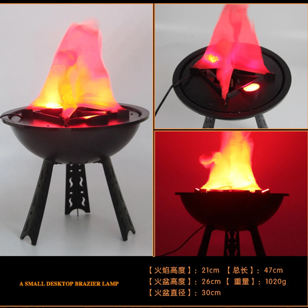 Halloween daily decoration supplies electronic brazier lamp simulation led flame lamp bar haunted house fake decoration props
