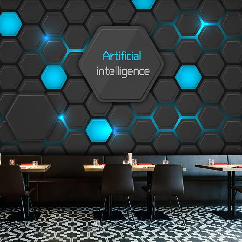 3D научная фантастика VR-музей декор для отеля настенная роспись игровой зал