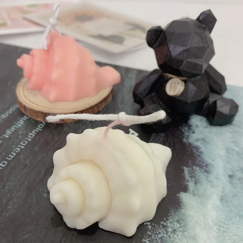 

Ароматические свечи ручной работы в виде раковины, реквизит для фотосъемки, искусственная соя, подарочная коробка