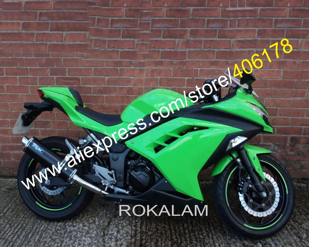 

Для Ninja 300R 2013 2014 2015 2016 EX300 13-16 EX 300 мотоцикла черный зеленый корпус ABS обтекатель комплект (литьё под давлением)