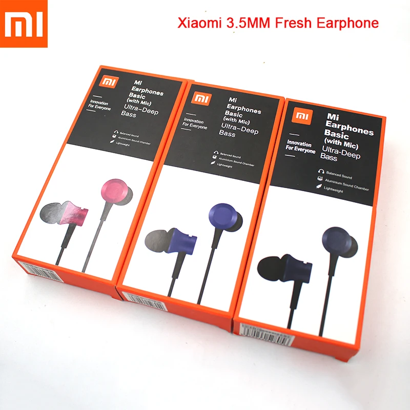 Наушники-вкладыши Xiaomi Mi Fresh 3 5 мм проводные наушники Piston гарнитура с микрофоном