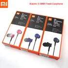 Наушники-вкладыши Xiaomi Mi Fresh 3,5 мм, проводные наушники Piston 3, гарнитура с микрофоном для Redmi Note 10, 9, 8, 8T, 9C, K20, K30 Pro, POCO X3, NFC