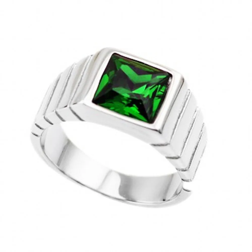 Мужское кольцо из титановой стали BOCAI новинка 2020 с натуральным камнем циркония