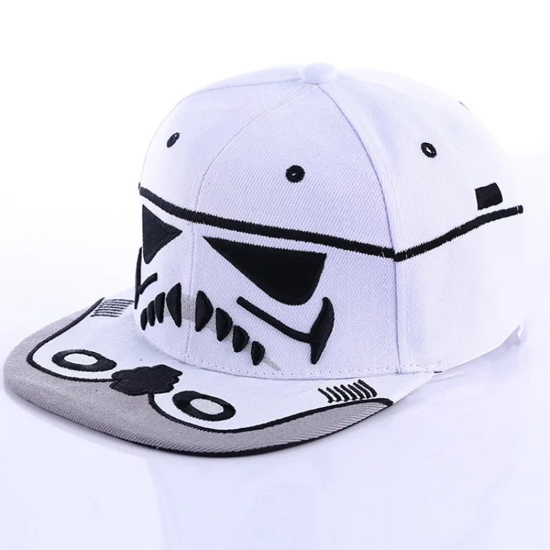 

New Fashion Star War Trooper Hat Embroidery Flat Edge Baseball Cap Men Women Hip Hop Hat Couple Cotton Snapback Golf Caps Winter