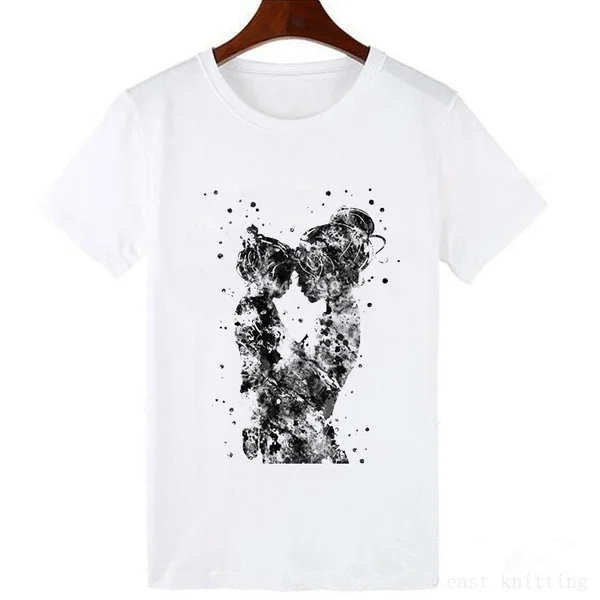 

Super Fashion Women T-shirt Funny Letter Printed Shirts T-Shirt Ladies Soft Cotton Tee Tops