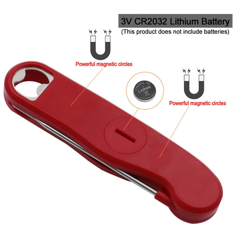 

Instant Read Meat Thermometer Foldable Probe Digital Cooking Thermometer with Backlight Precise / for Food Liquid HE