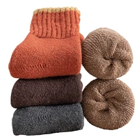5 pairs winter socks warm women super thick thermal wool cashmere snow socks seamless terry boots floor sleeping socks eu 34 39