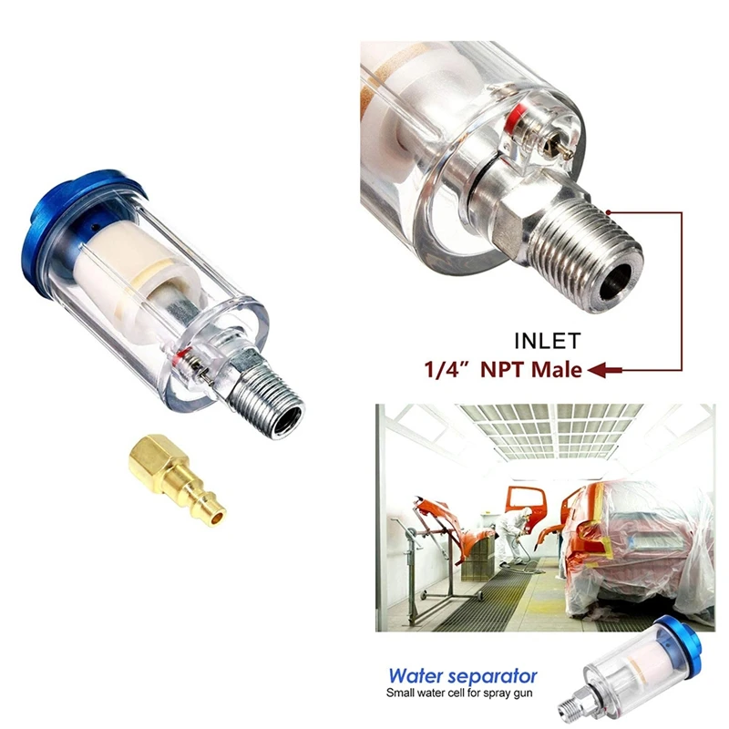 

Фильтр-сепаратор водяного масла, наружная и внутренняя резьба NPT 1/4 дюйма, распылительные фильтры, воздушная линия