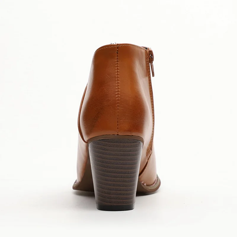 MoneRffi/женские ботинки; модные женские ботинки из искусственной кожи на молнии сбоку; сезон осень-зима; винтажные тканевые ботинки; Новинка года; осенние ботильоны; Feminina