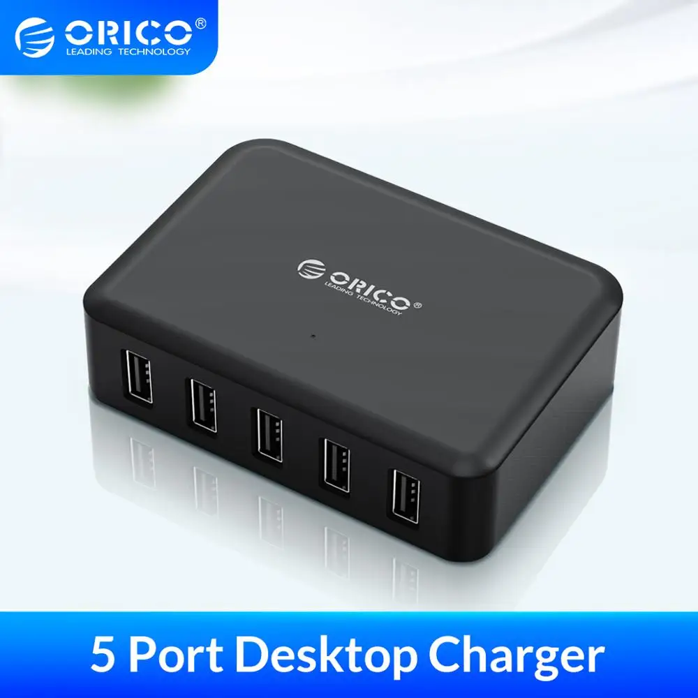 ORICO 5 портов USB зарядное устройство 8A 40 Вт Универсальное EU US UK AU штекер мобильный