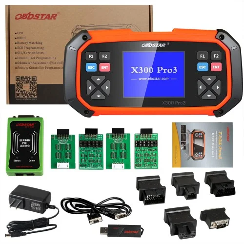

OBDSTAR X300 PRO3 X-300 Key Master with Immo+Odometer Adjustment+EEPROM/PIC+OBDII+Toyota G & H Chip All Keys Lost