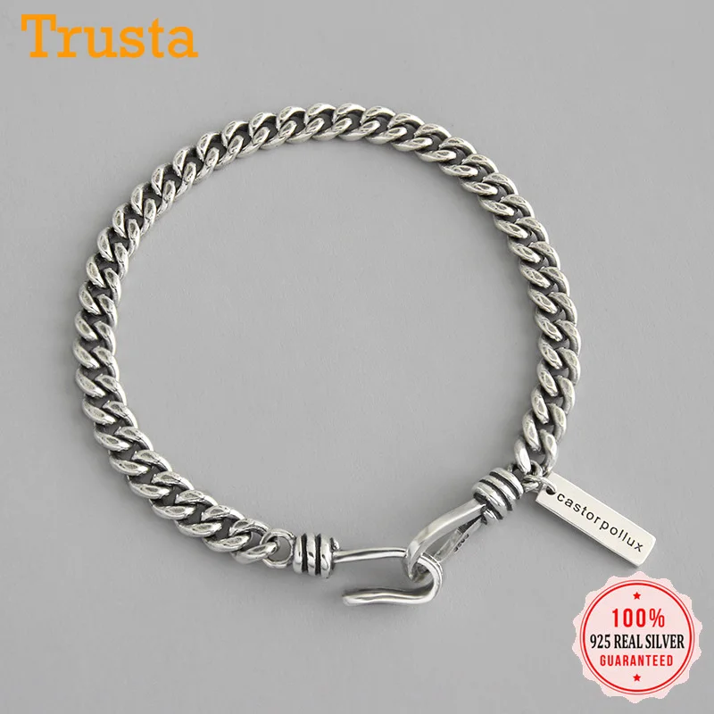 Trustdavis, модные, из натуральной 925 пробы, серебряные, сладкие, минималистичные, браслеты на цепочке для женщин, подарок на день рождения, ювелирные изделия, подарок DS2272