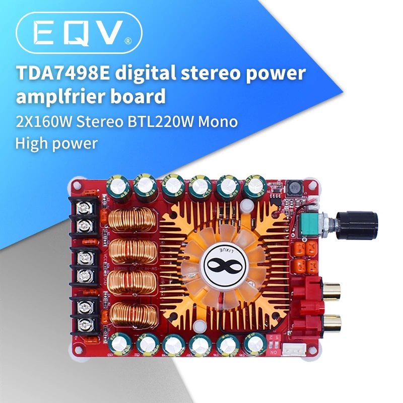 

TDA7498E 2 X 160W BTL220W mono power digital stereo amplifier AMP board Dual Channel Audio module