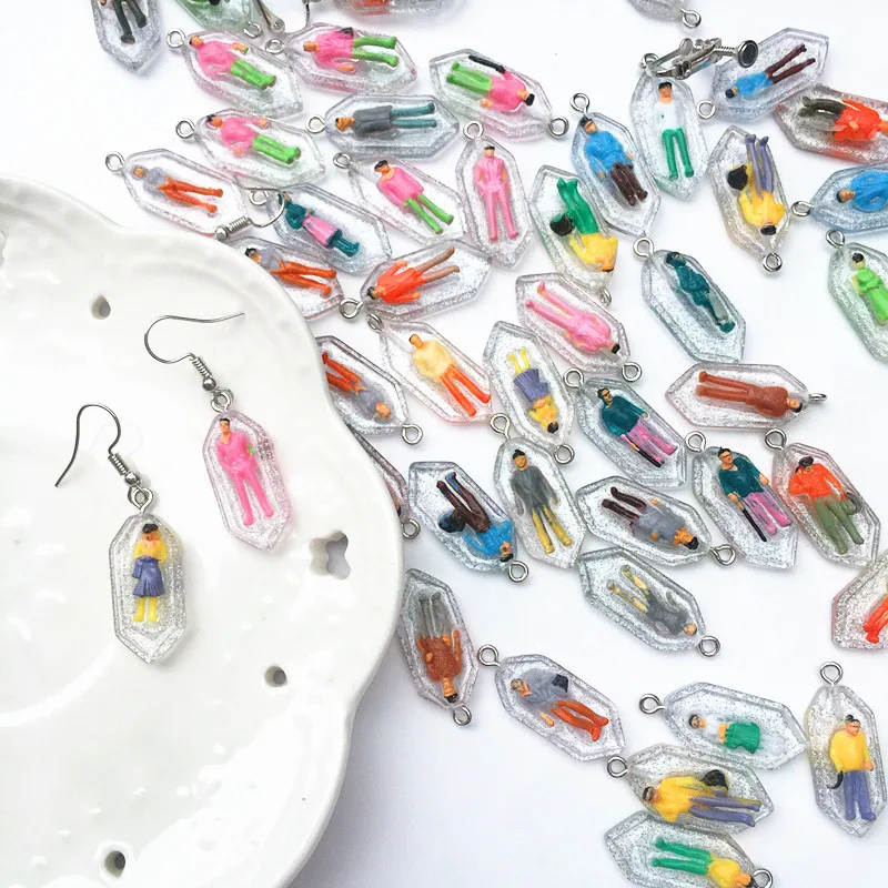 Креативные городские мини социальные человеческие серьги забавные мультяшные