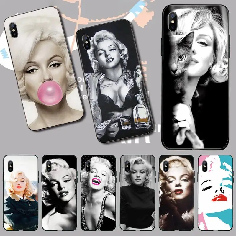 

Sexy Girl Marilyn Monroe Phone Case for iPhone 11 12 pro XS MAX 8 7 6 6S Plus X 5S SE 2020 mini