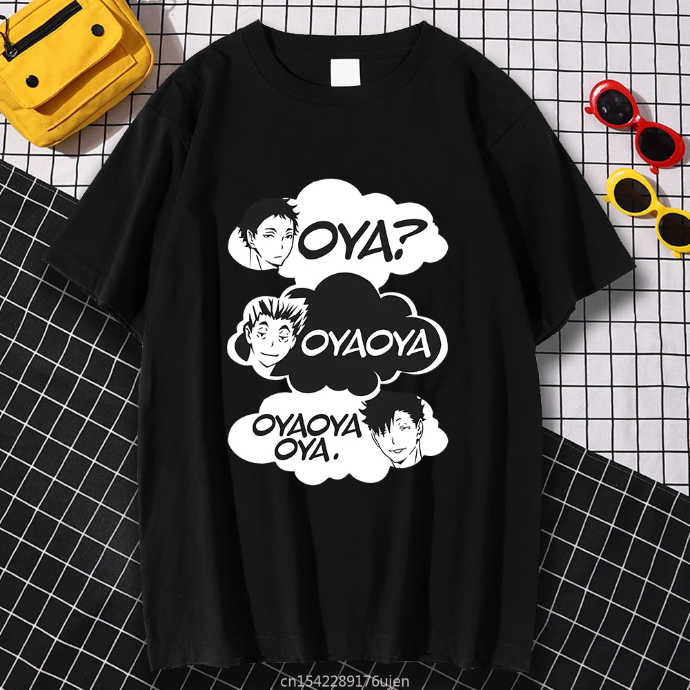 

Short Sleeve s Round Neck T-Shirts Oya Haikyuu Printing Clothes Oversized Comfortable T Shirts Graphic Anime