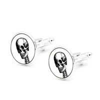 retro skull pattern french suits cufflinks metal personality gift cuff links men women shirts sleeve nails unisex