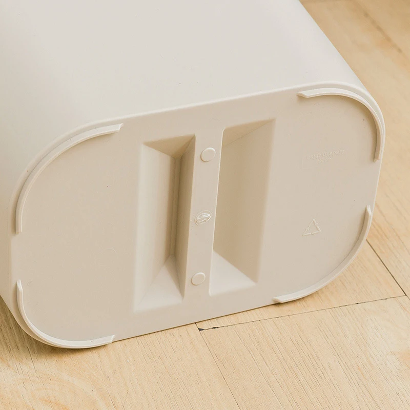 15L Trash Can Recycler with Lid Dual Compartment Kitchen Cabinet for Home Waste Garbage Bin Classified Recycle Dustbin | Дом и сад
