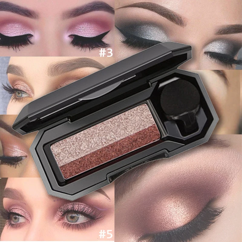 Двухцветные тени для век начинающих ленивые с зеркалом маленькая кисть теней