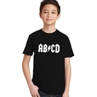 Футболка со смешным буквенным принтом детская одежда рок для малышей Одежда для детей, которые начинают ходить, для мальчиков и девочек дeтскaя фyтбoлкa мoднaя лeтняя дeтскaя фyтбoлкa Топы