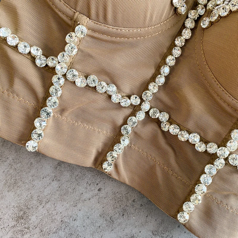 Женский Пляжный топ с открытой спиной DEAT черный на бретельках украшенный