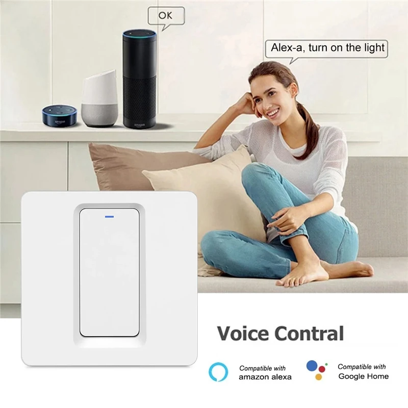 WiFi умный Домашний Светильник кнопочный переключатель смарт-жизнь/Tuya приложение