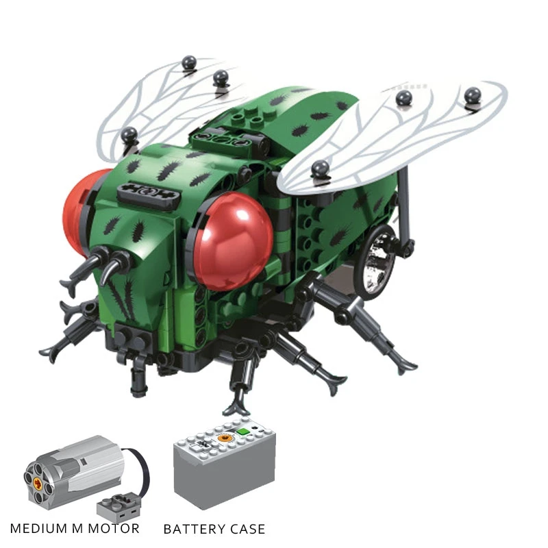 

Маленький мух Модель Строительный блок с моторные игрушки для мальчика игрушки для детей штабелируемые блоки подарок на день рождения друз...