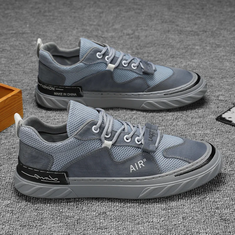 

Мужские парусиновые туфли, удобные дышащие Нескользящие, сетчатые Лоскутные туфли, модные тонкие повседневные кроссовки для тренировок, бы...