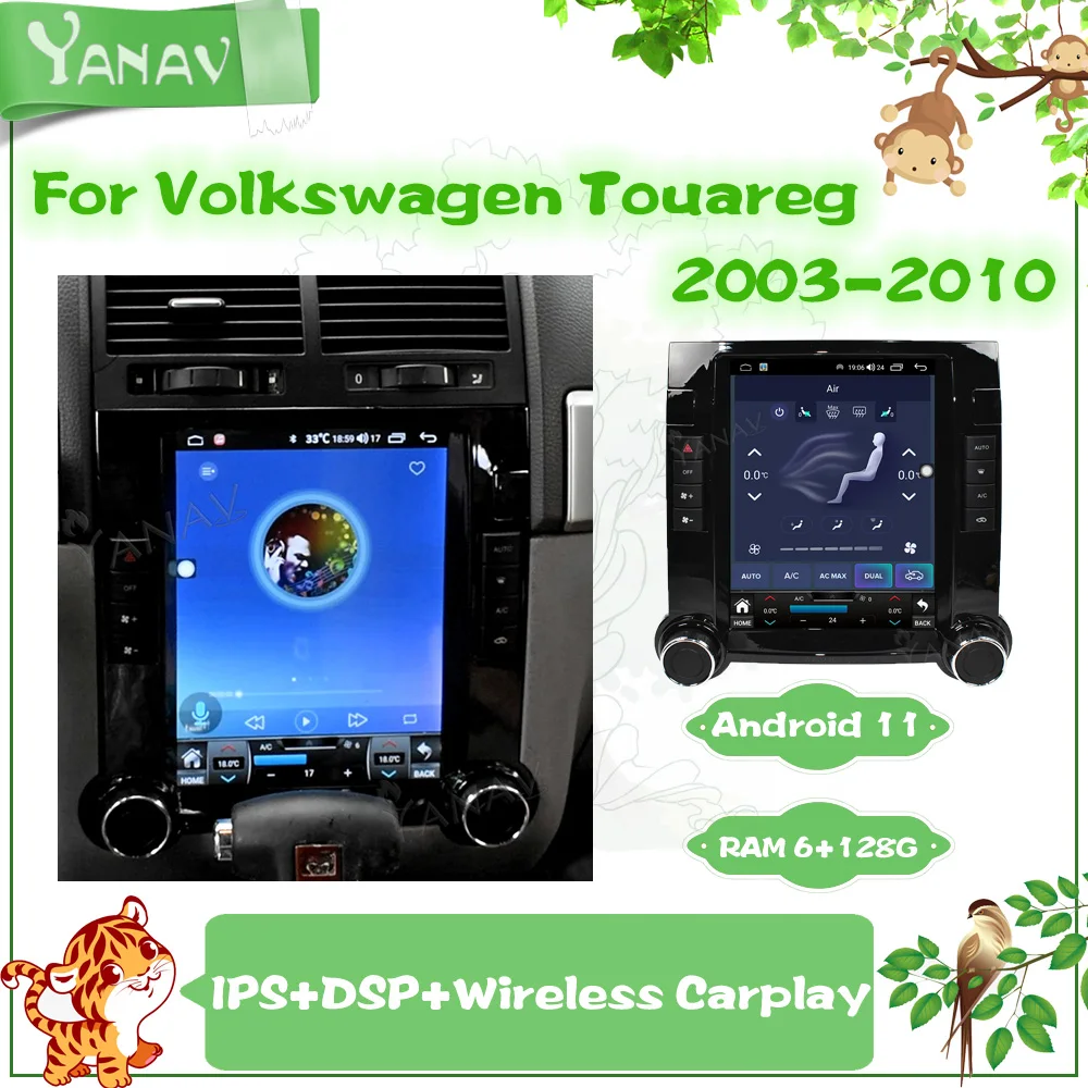 

Автомобильный радиоприемник на Android 11 для Volkswagen Touareg 2003-2010, Автомобильное видео, GPS-навигация, стереоприемник, Мультимедийный MP3-плеер для ...