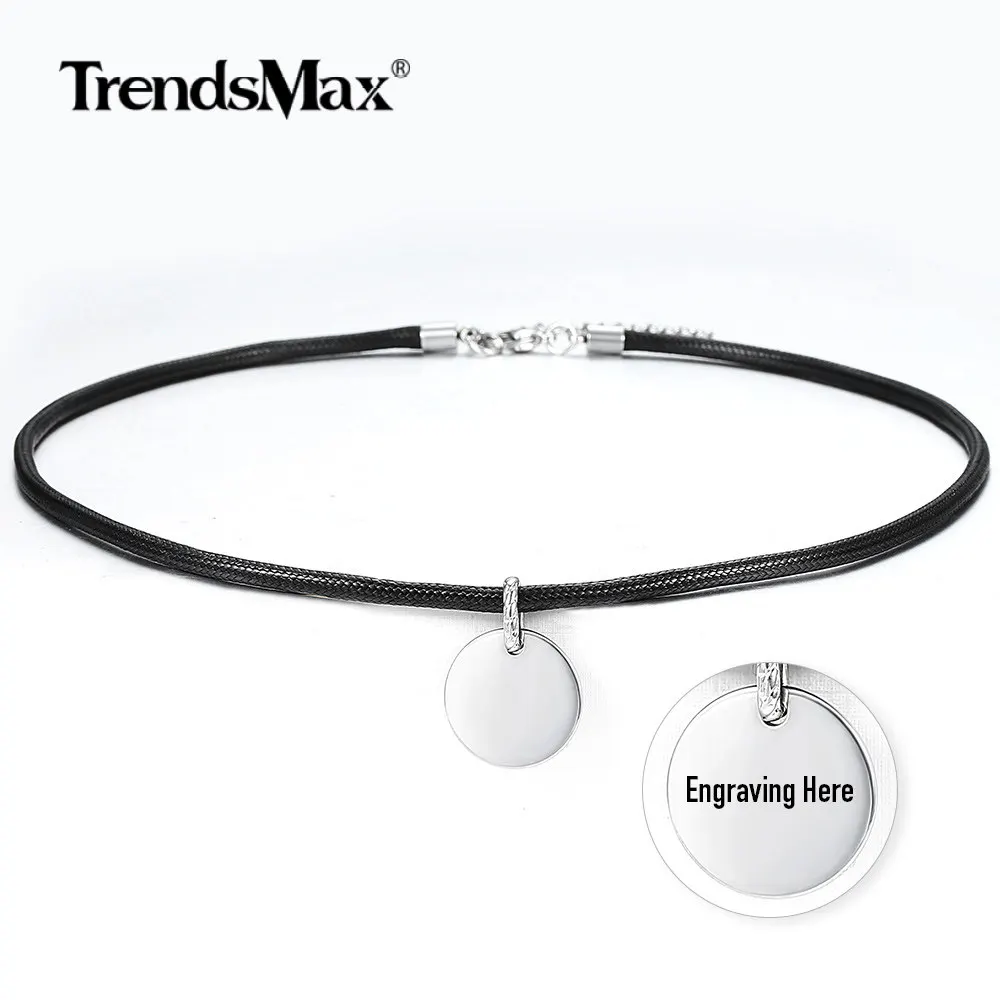 Индивидуальное ожерелье с подвеской именем Dogtag для мужчин и женщин