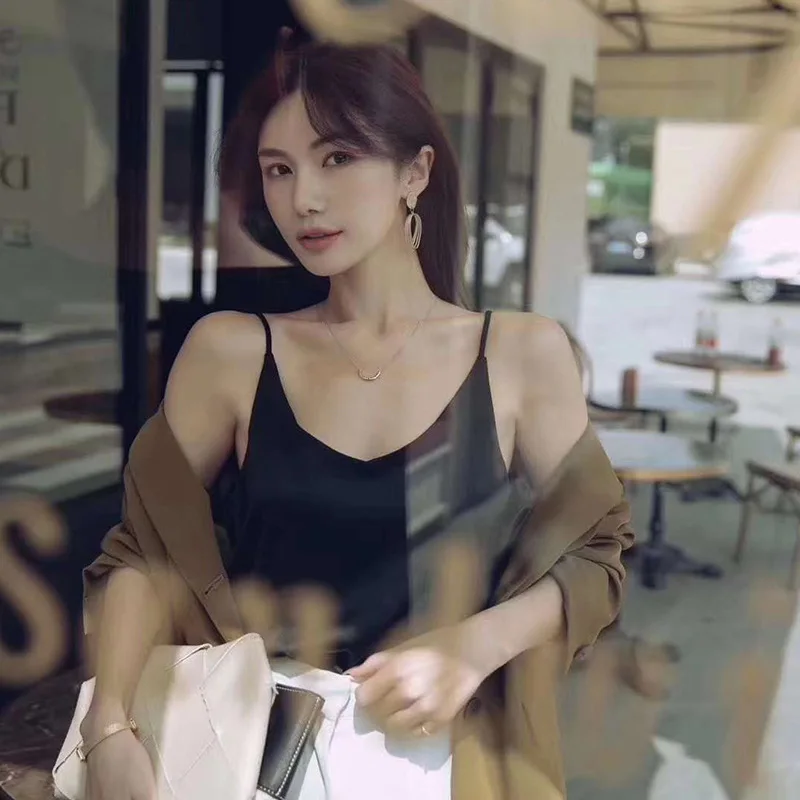 Новинка 2020 супермягкая Майка без следов с V-образным вырезом женский летний