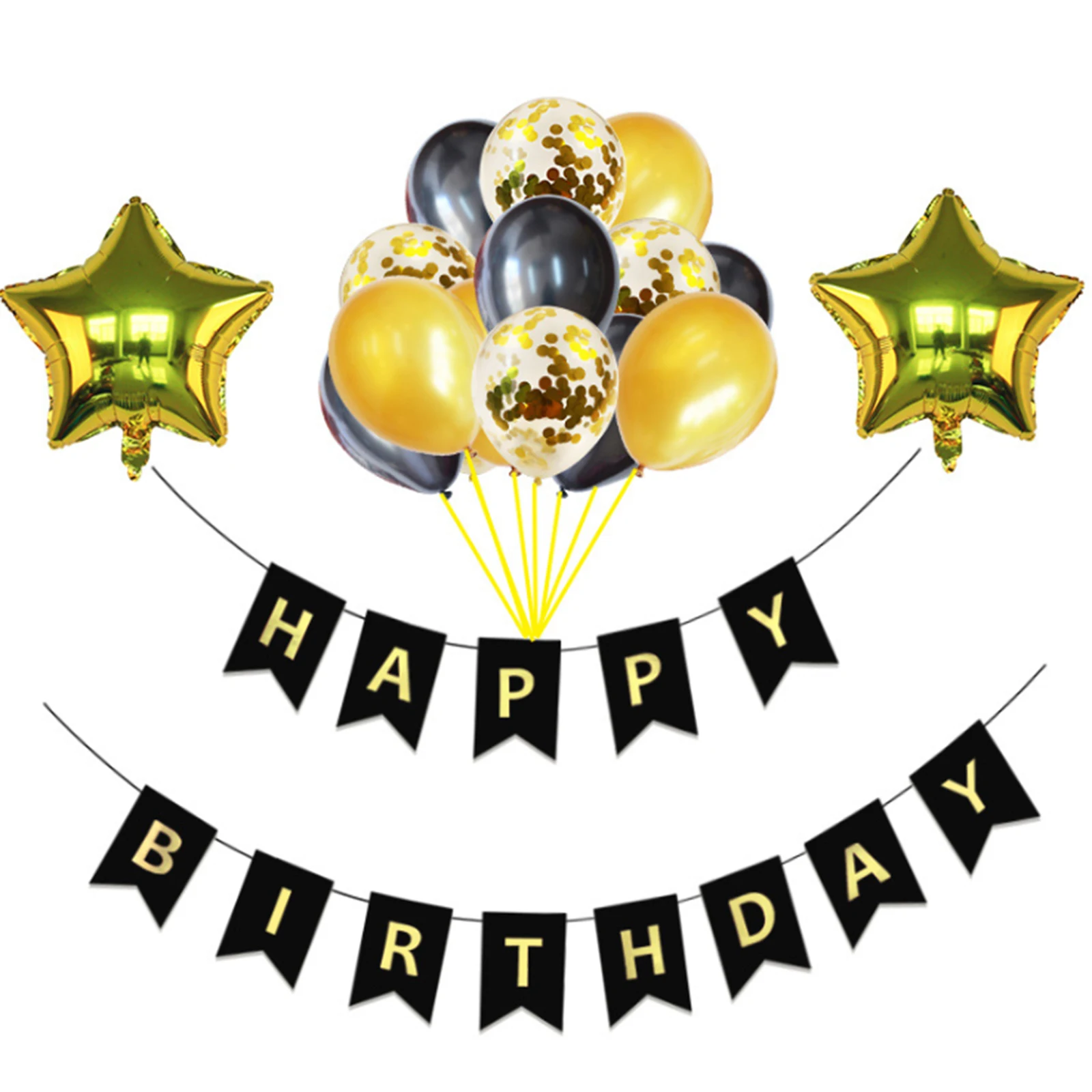 Бронзовая бумага флажки гирлянда баннеры флаги баннер на день рождения для