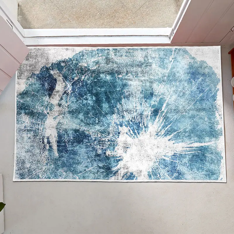 Напольный коврик с геометрическим цветочным принтом впитывающий нескользящий