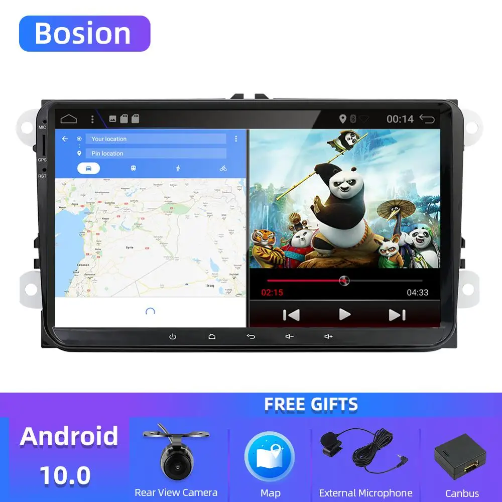 Автомагнитола Bosion с сенсорным экраном 9 дюймов для VW Golf GPS Polo Tuguan встроенная карта