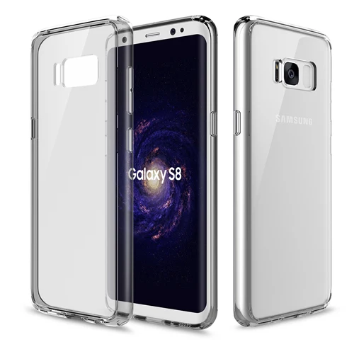Для samsung Galaxy S8+ чехол,, ROCK, противоударный, ультра тонкий, прозрачный, PC+ Задняя накладка чехла из ТПУ для Galaxy S8, Capa, распродажа - Цвет: Transparent Black