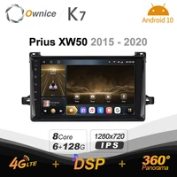 ownice k7 6g128g ownice android 10 0 car radio for toyota prius xw50 2015 2020 gps 2din 4g lte 5g wifi autoradio 360 spdif