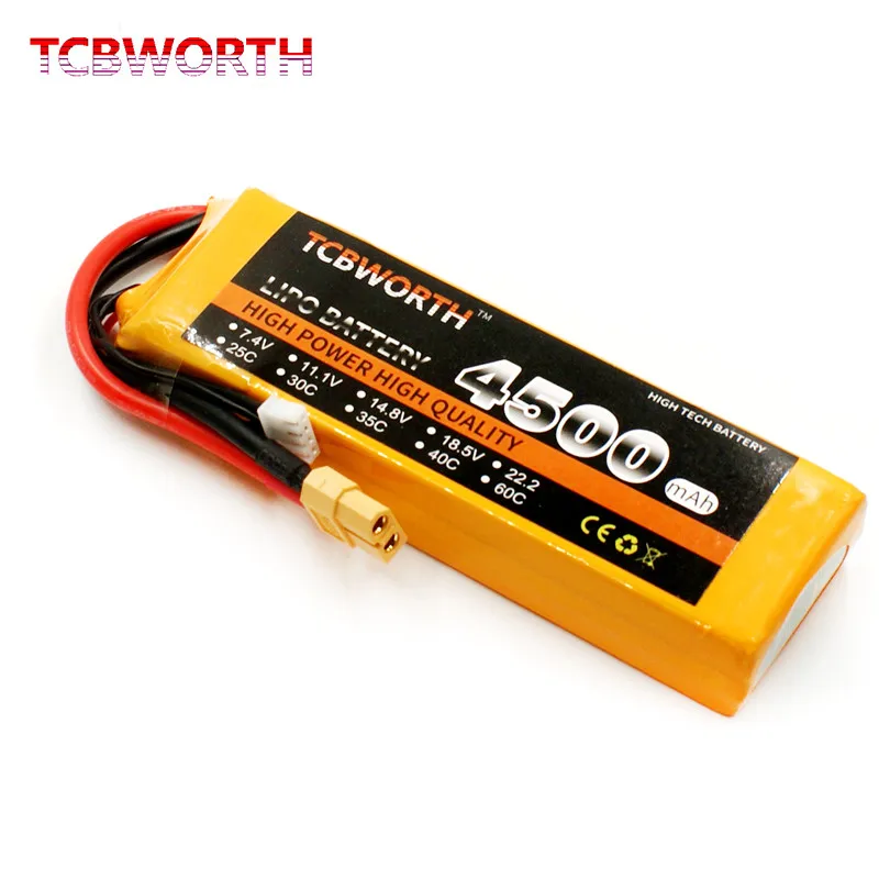 4S дрона с дистанционным управлением LiPo Батарея 14 8 V 4500 мА/ч 30C взрыв 60C батареи для