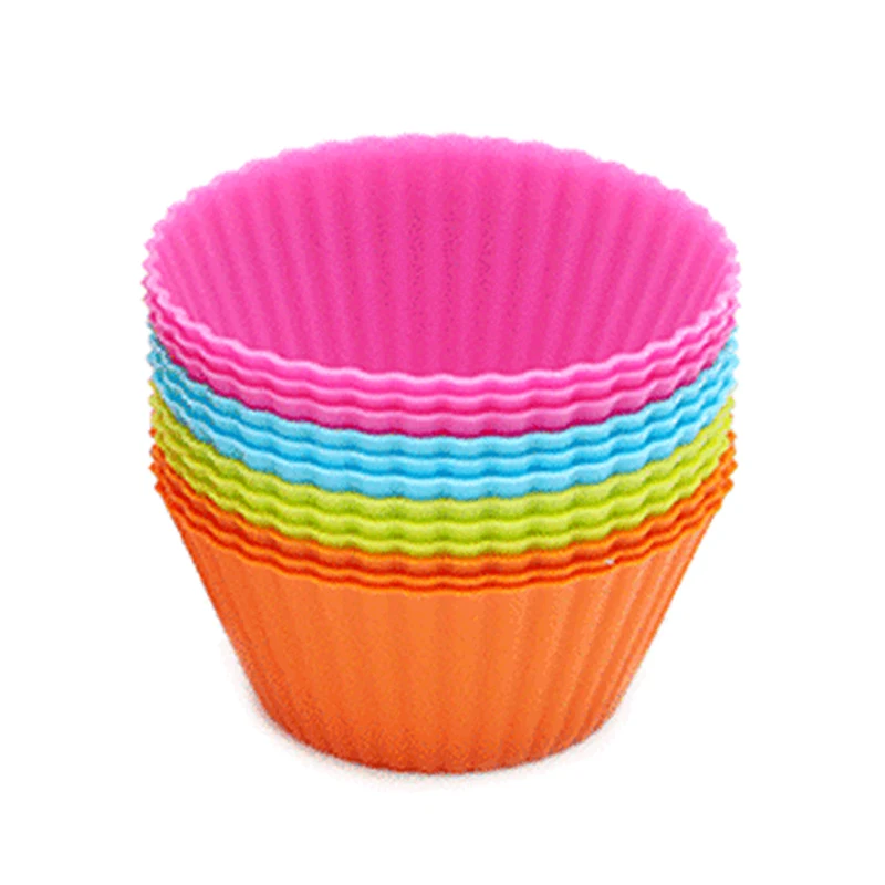 24 /36 шт./компл. силиконовая форма для выпечки в форме цветка сделай сам круглая