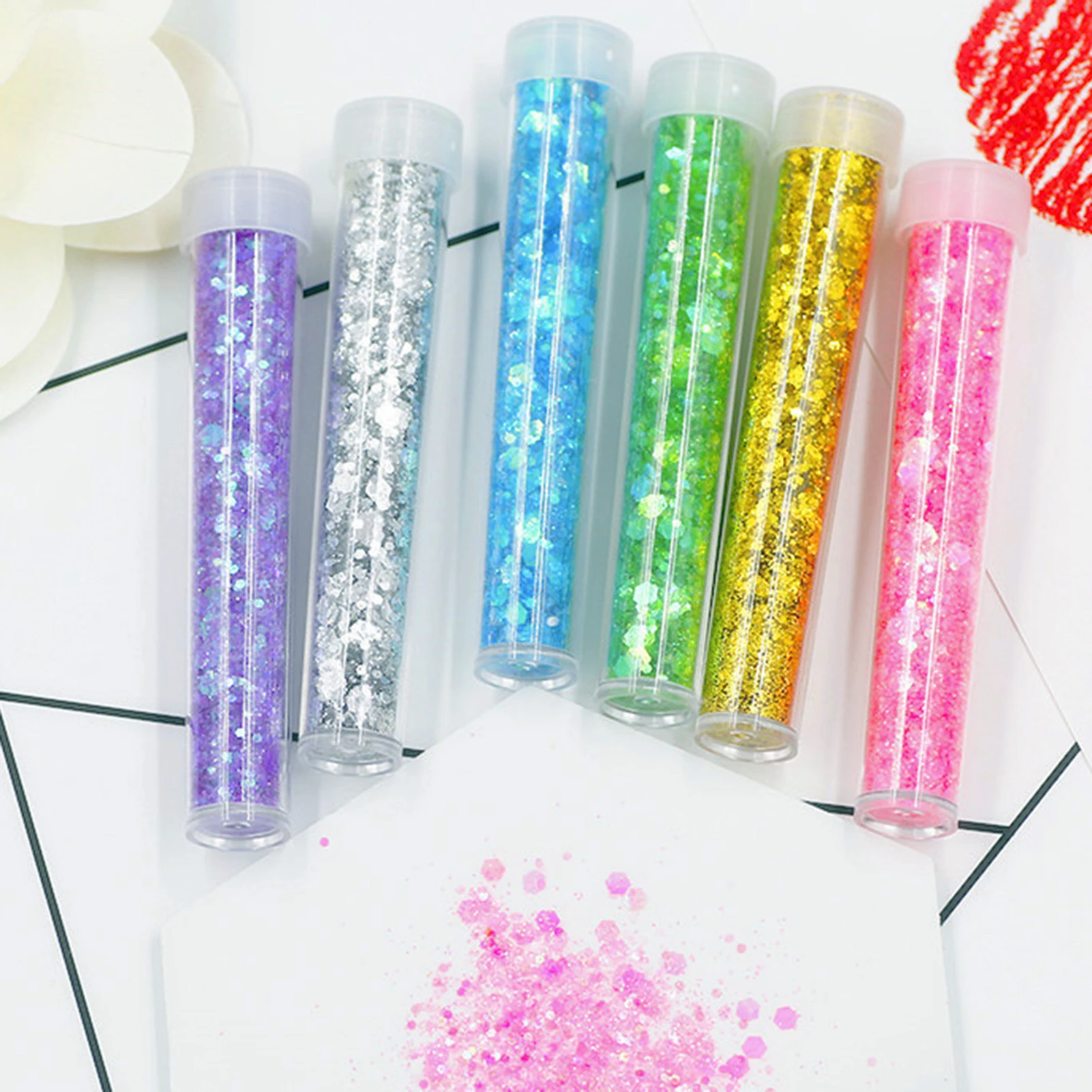 3Pcs/Set Women DIY Nail Art Polish Sequin Glitter Charms Kids Clay Modeling Tool Kids Educational Toys for Children Gifts